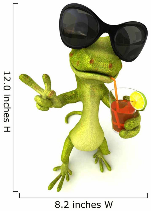 Lizard Vacation Wall Decal