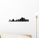 brussels city skyline vector Wall Decal