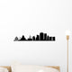 brussels city skyline vector Wall Decal