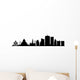 brussels city skyline vector Wall Decal