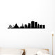 brussels city skyline vector Wall Decal
