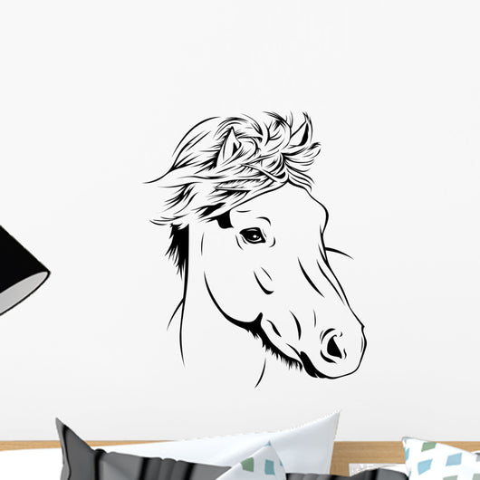 Icelandic Horse Portrait Wall Decal
