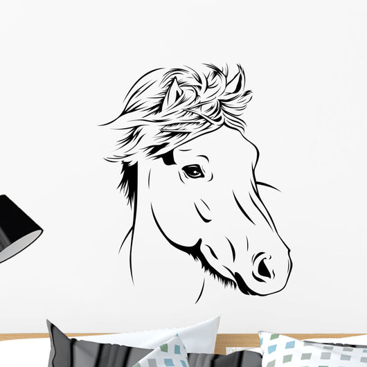 Icelandic Horse Portrait Wall Decal