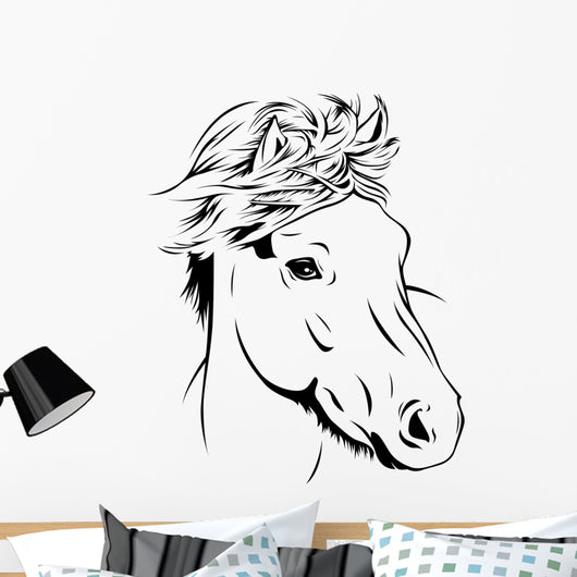 Icelandic Horse Portrait Wall Decal