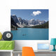 Canoeing On Moraine Lake, Banff National Park Wall Mural