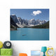 Canoeing On Moraine Lake, Banff National Park Wall Mural