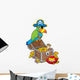 Big Treasure Chest With Pirate Parrot Wall Decal