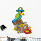 Big Treasure Chest With Pirate Parrot Wall Decal