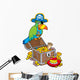 Big Treasure Chest With Pirate Parrot Wall Decal