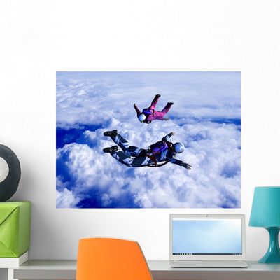 Sport Is Sky Wall Mural shown on a wall