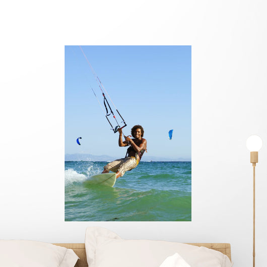 Man Kitesurfing Wall Mural
