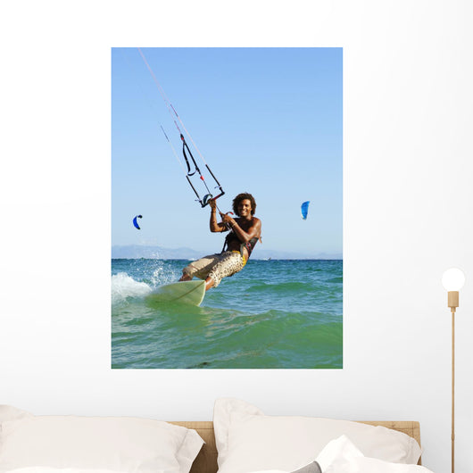 Man Kitesurfing Wall Mural