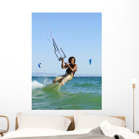 Man Kitesurfing Wall Mural