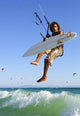 Young Man Kite Surfing Wall Mural