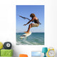 Young Man Kite Surfing Wall Mural