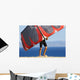 Man Holding Kite For Surfing Wall Mural