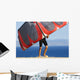 Man Holding Kite For Surfing Wall Mural