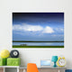 Horses By Lake On Overcast Day Wall Mural