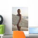 Young Girl With Surfboard Wall Mural