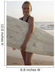 Young Girl With Surfboard Wall Mural