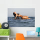 Woman Lying On The Water Wall Mural