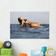 Woman Lying On The Water Wall Mural