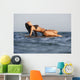 Woman Lying On The Water Wall Mural