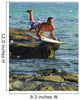 Man Jumping Into The Water On His Surf Board Wall Mural