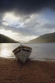Fishing Boat Moored On Lough Nafooey Wall Mural