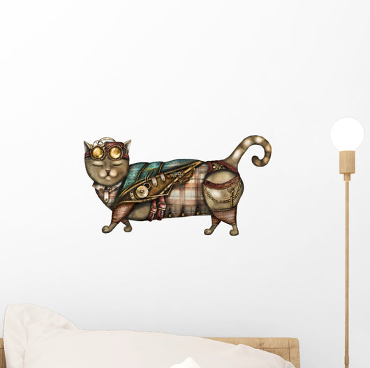 Chill Steam Punk Cat Wall Decal