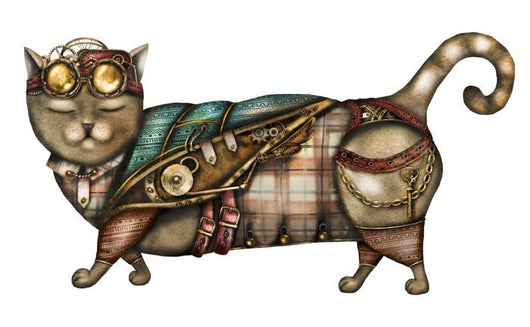 Chill Steam Punk Cat Wall Decal