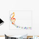 Gee-clef and Music Swirls Wall Mural