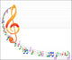 Gee-clef and Music Swirls Wall Mural
