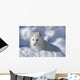 Arctic Fox Exploring Fresh Snow Wall Mural