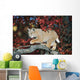 Bobcat Walks On Branch Through Hawthorn In Autumn Wall Mural