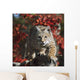 Bobcat Walks Along Branch Through Red Leaves Of A Hawthorn In Autumn Wall Mural