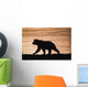 Young Grizzly Bear Walks Along Edge Of Lake At Sunset Wall Mural
