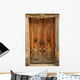 Old door with gold ornaments Wall Mural