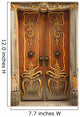 Old door with gold ornaments Wall Mural