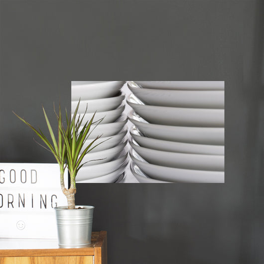 Stacks White Plates up