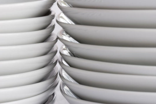 Stacks White Plates up