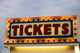 Ticket Booth Sign Illuminated