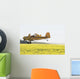 Crop Duster Spraying Flowering Canola Field Wall Mural