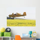 Crop Duster Spraying Flowering Canola Field Wall Mural
