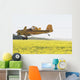 Crop Duster Spraying Flowering Canola Field Wall Mural