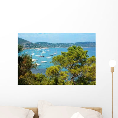 Saint Tropez France Wall Decal shown on a wall
