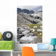 Mountain Stream And Mountains Wall Mural