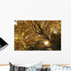 Sun Shining Through Golden Leaves On A Tree Wall Mural