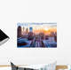 Downtown Dallas Smoke Sunset Wall Decal