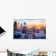 Downtown Dallas Smoke Sunset Wall Decal